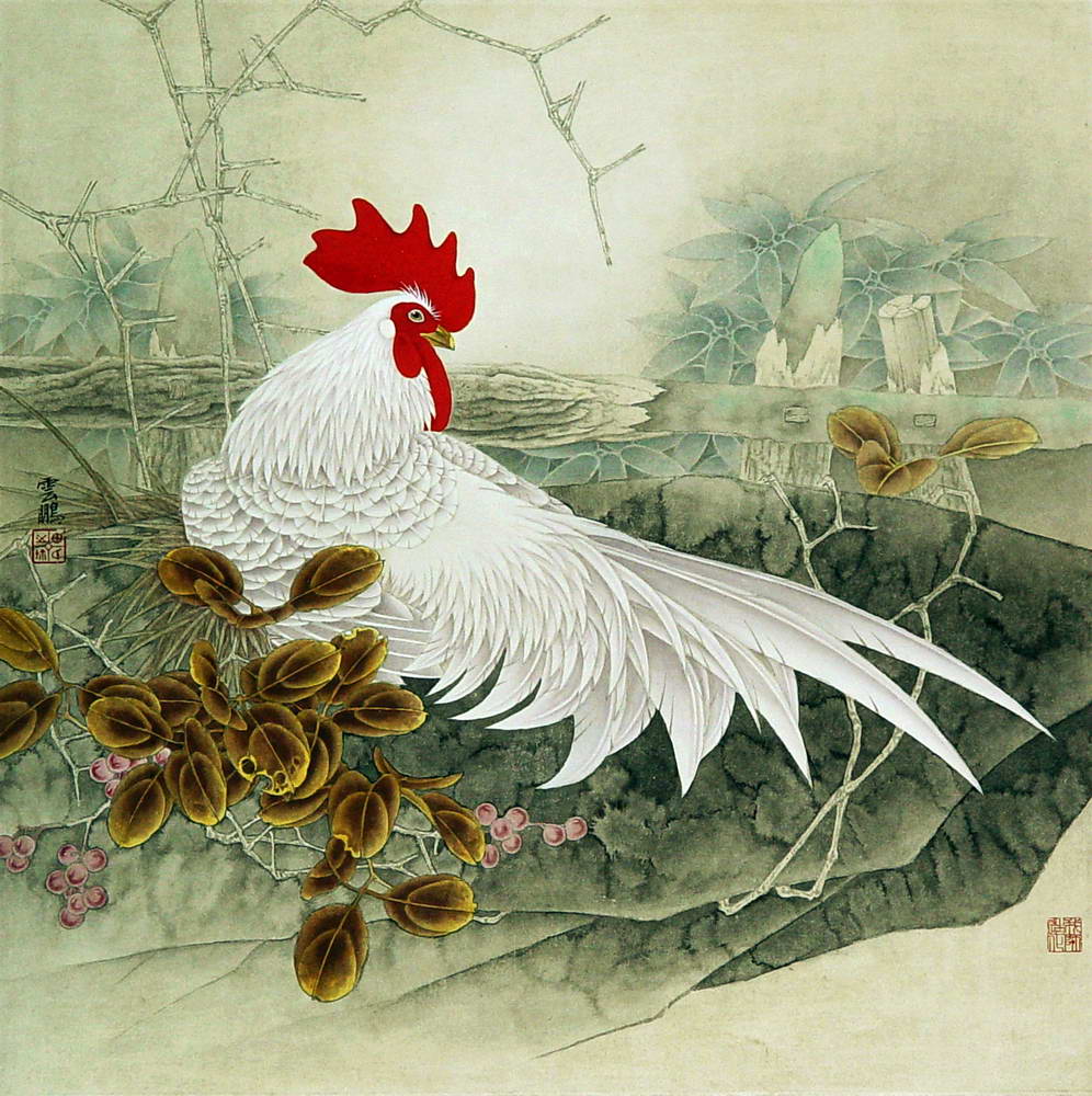 tian-yunpeng-chinese-b-1946-rooster-painting-rooster-art
